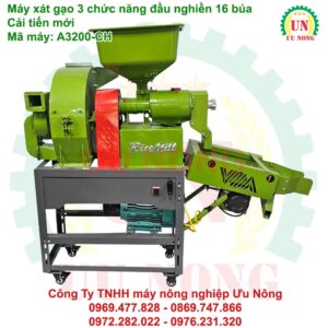 máy xát gạo 3 chức năng cải tiến mowics UN a3200-CH