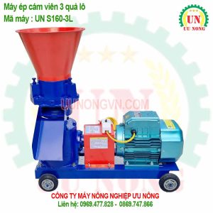 Máy ép cám viên làm thức ăn chăn nuôi 3 quả lô s160-3l