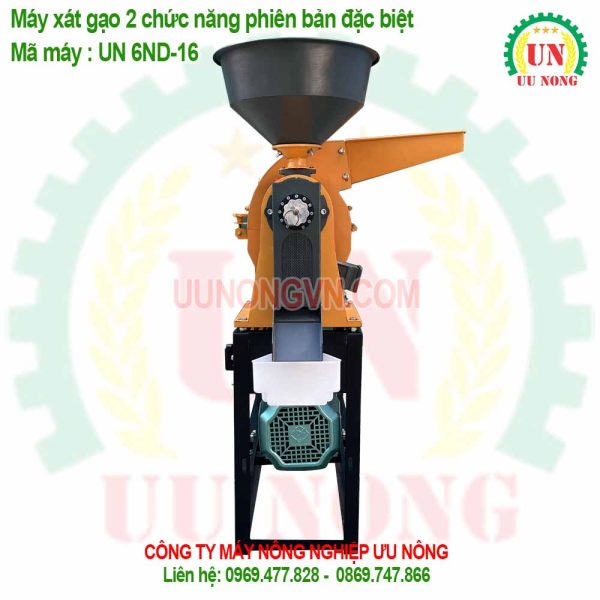 máy xát gạo 2 chức năng 6nd-16 nghiền búa
