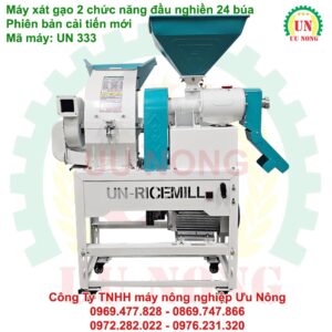 máy xát gạo 2 chức năng đầu nghiền 24 búa năng sauats cao