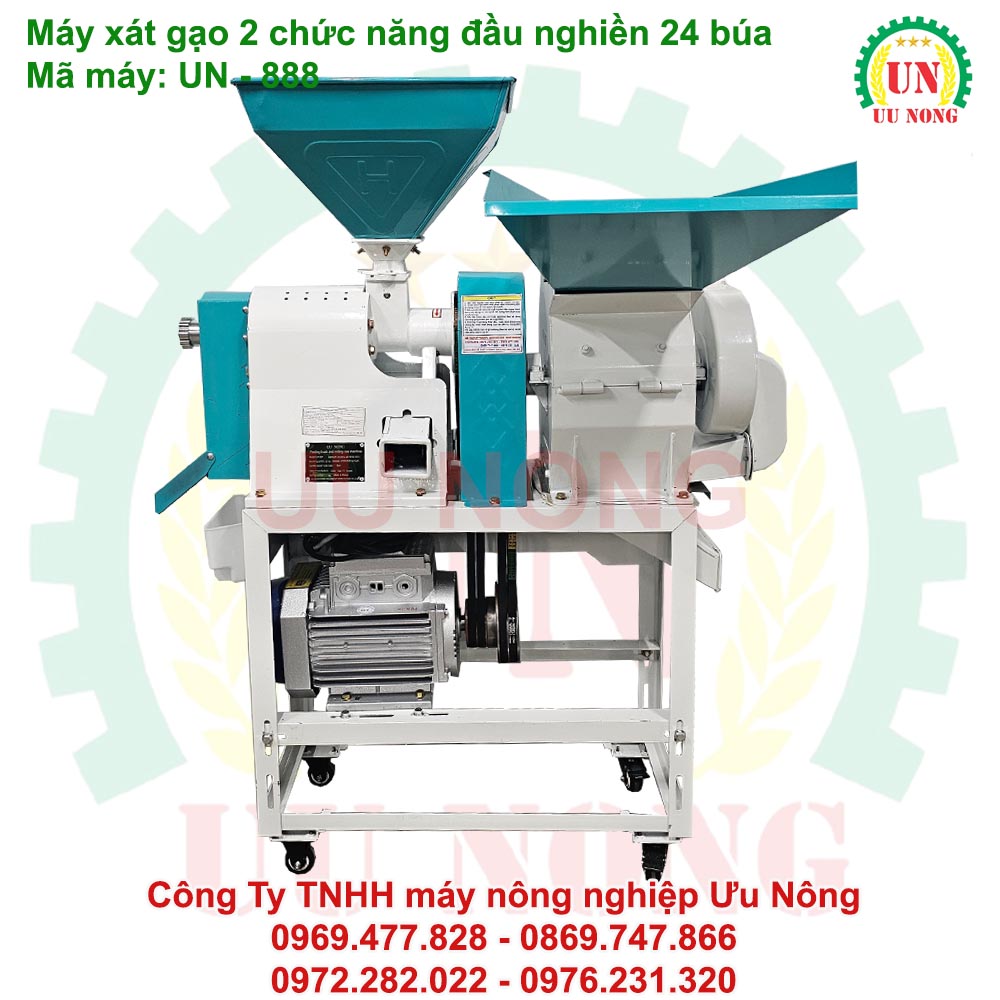 máy xát gạo 2 chức năng đầu nghiền24 búa phiên bản đặc biệt
