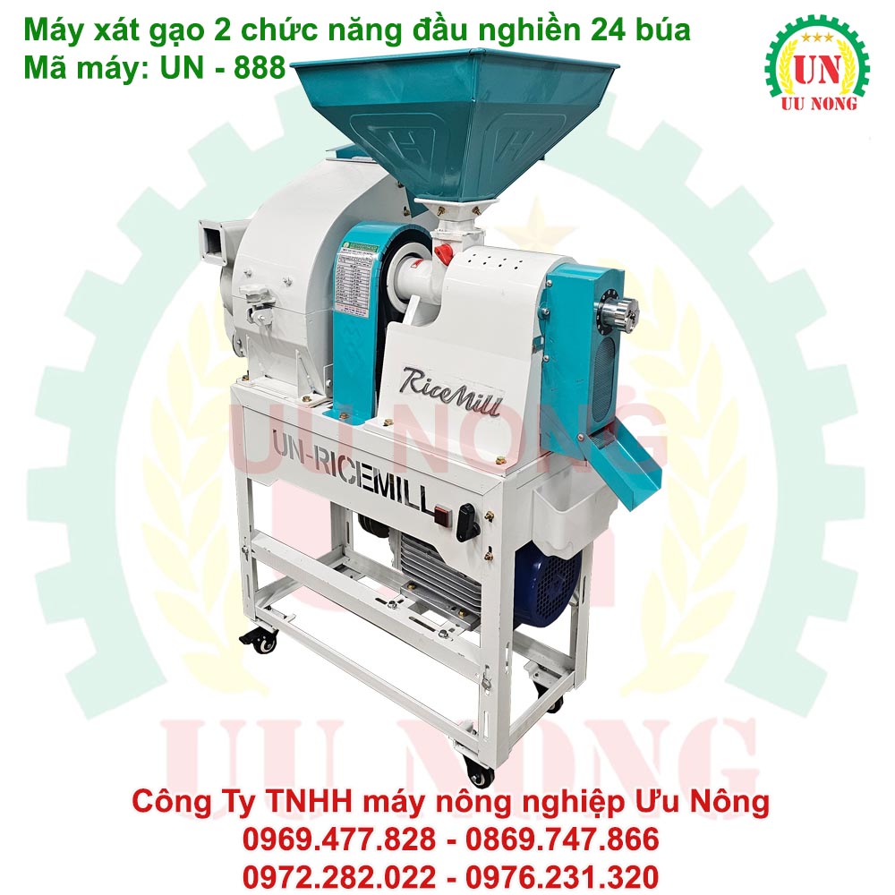 máy xát gạo 2 chức năng đầu nghiền24 búa phiên bản đặc biệt