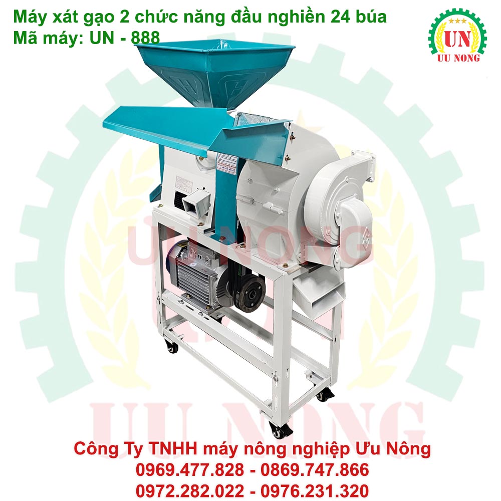 máy xát gạo 2 chức năng đầu nghiền24 búa phiên bản đặc biệt