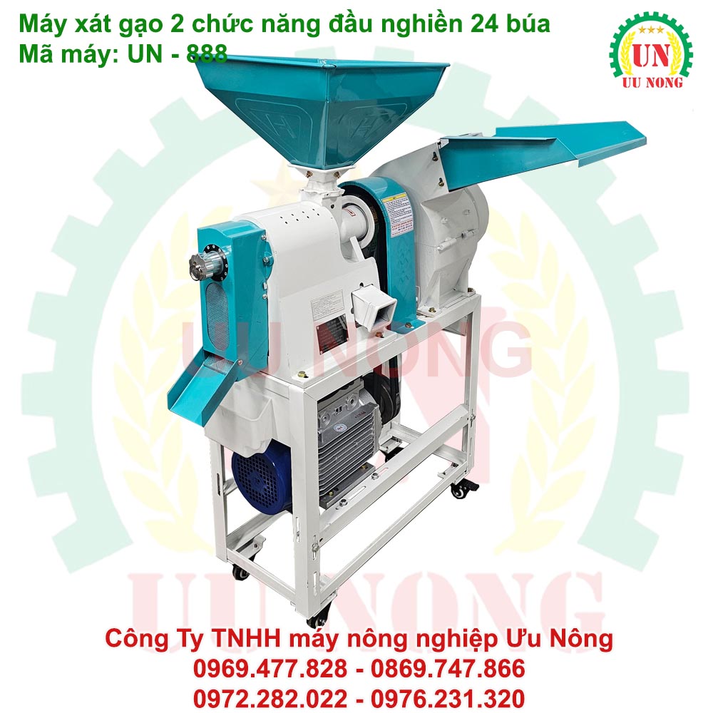 máy xát gạo 2 chức năng đầu nghiền24 búa phiên bản đặc biệt