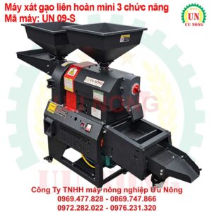 Máy xát gạo liên hoàn mini 3 chức năng UN 09/S