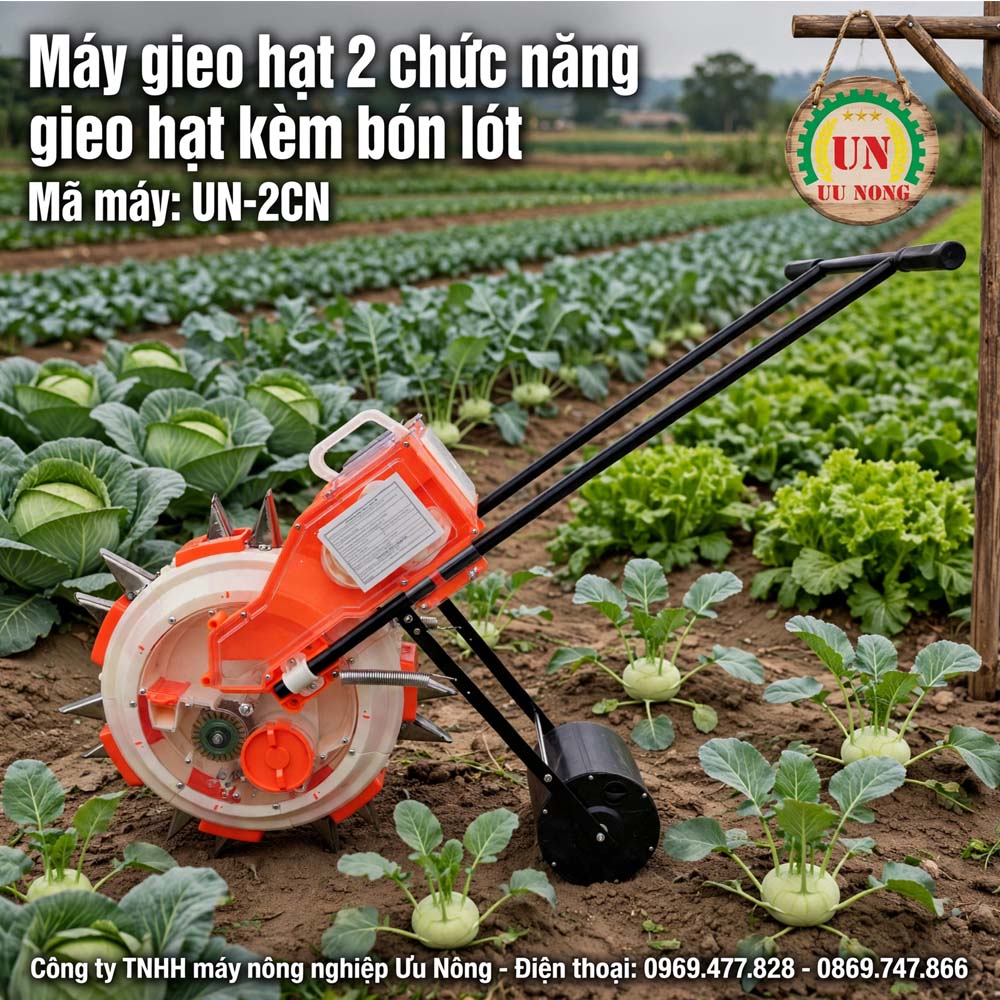 MÁY GIEO HẠT 2 CHỨC NĂNG UN-2CN (VỪA TRA HẠT VỪA BÓN PHÂN LÓT)